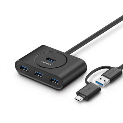 Usb-հանգույց UGREEN CR113 1X3.0 Type-C 4XUSB 3.0 1m (BK) (40850)