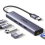 Usb-հանգույց UGREEN 3 Port USB 3.0+1 RJ45+PD (SL) (60554)