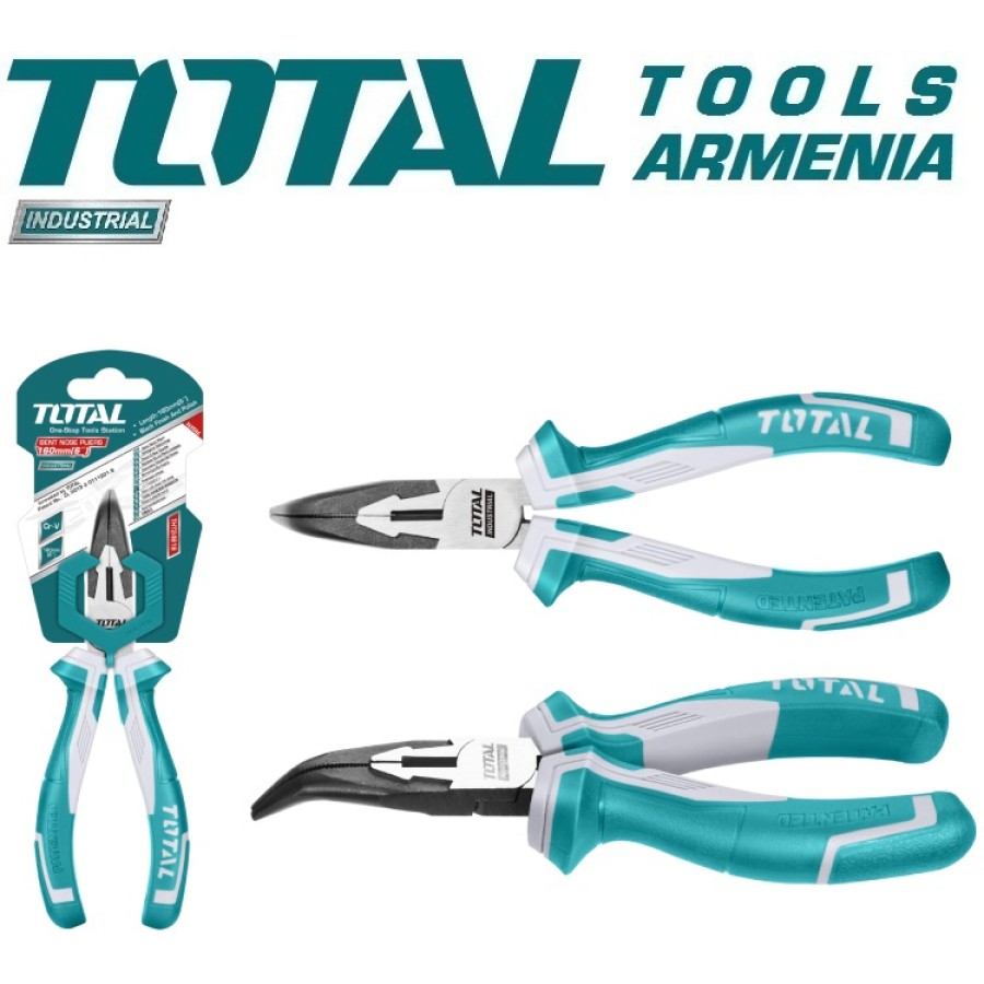 Տափակաբերան թեք երկար քթով աքցան 160 մմ (THT24616)
