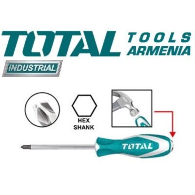 Հարվածային խաչաձև պտուտակահան Phillips PH2 6×100մմ (THTGTSPH2100)