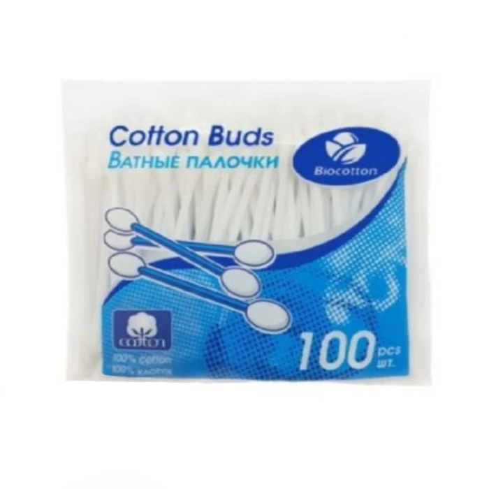 Բամբակե ձողիկ Biocotton 100 hատ