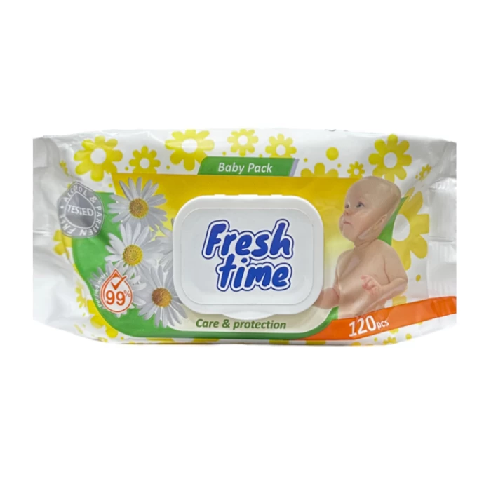 Անձեռոցիկ խոնավ Fresh Time մանկական 0+ 120 հատ