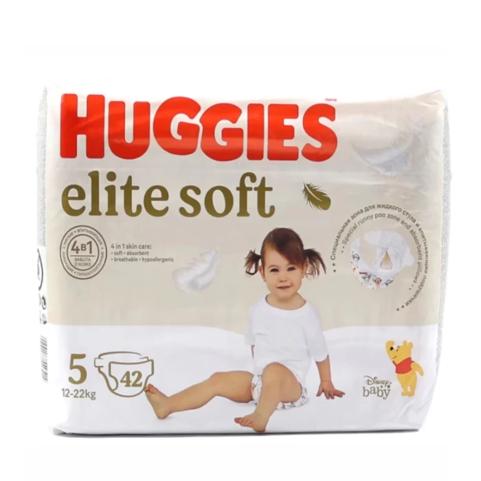 Տակդիր Huggies Elite Soft N5 12-22 կգ 42 հատ