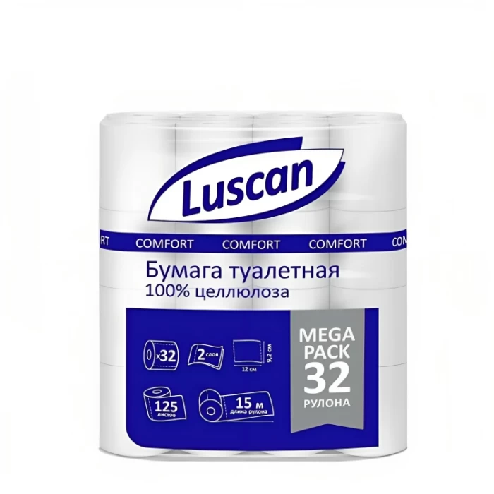 Զուգարանի թուղթ Luscan Comfort 2 շերտ 32 հատ 12 սմ 15 մ