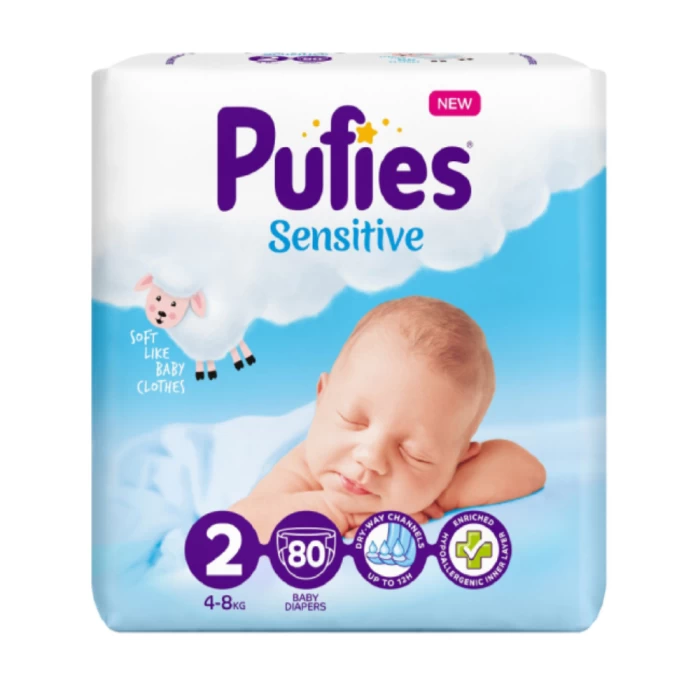 Տակդիր Pufies Sensitive N 2 4-8 կգ 80 հատ