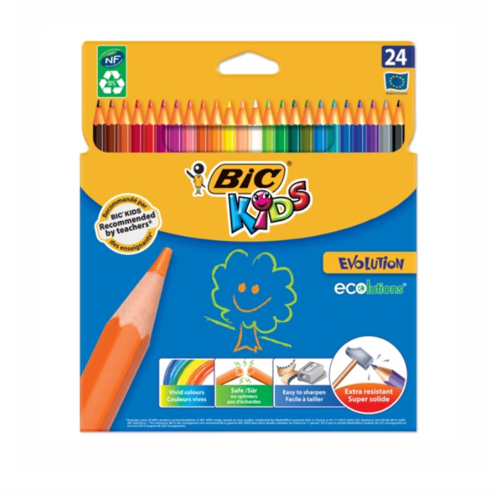 Գունավոր մատիտներ Bic Evolution 24 գույն