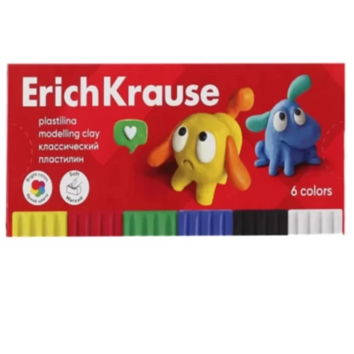 Պլաստիլին Erich Krause 6 գույն