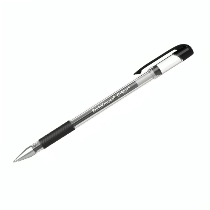Գրիչ գելային ErichKrause G-Star® Stick&Grip Classic սև 0,5 մմ
