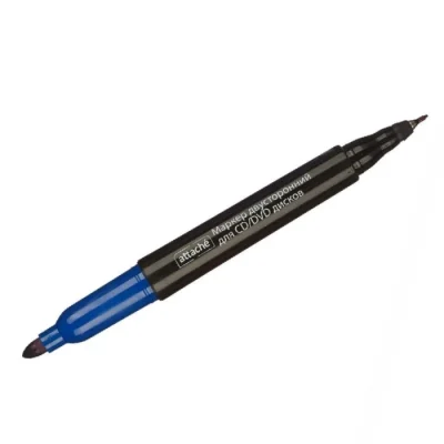 Մարկեր Attache Blue CD/DVD երկկողմանի