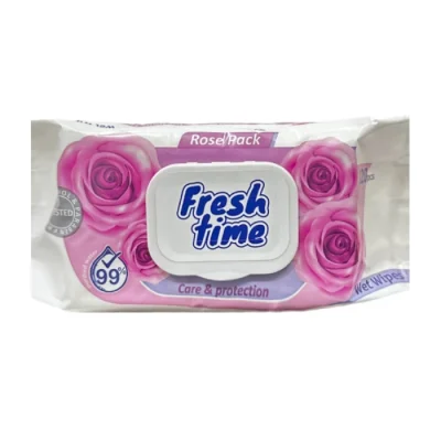 Անձեռոցիկ խոնավ Fresh Time Rose 0+ 120 հատ