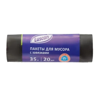 Աղբի տոպրակ Luscan 35×30 սմ 35 լ 20 հատ 12 մկմ