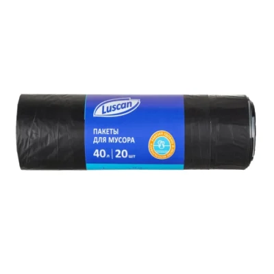 Աղբի տոպրակ Luscan 43×33 սմ 40 լ 20 հատ 30 մկմ