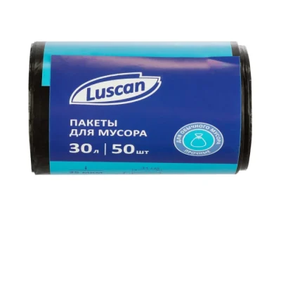 Աղբի տոպրակ Luscan 50×70 սմ 30 լ 50 հատ 25 մկմ