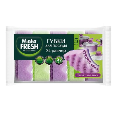 Սպունգ սպասքի Master Fresh XL Strong 5 հատ