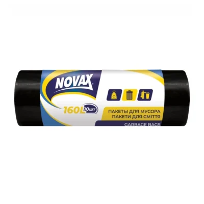 Աղբի տոպրակ Novax 87×120 սմ 160 լ 10 հատ 24 մկմ