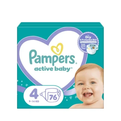 Տակդիր Pampers Active N4 9-14 կգ 76 հատ