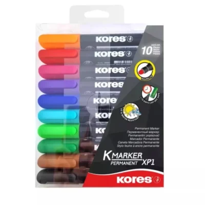 Մարկերների հավաքածու Kores Permament 10 գույն