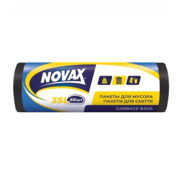 Աղբի տոպրակ Novax 45x55 սմ 35 լ 50 հատ 7 մկմ