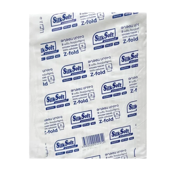 Անձեռոցիկ դիսպենսեր սարքի Silk Soft 2 շերտ 23X23 սմ 200 հատ
