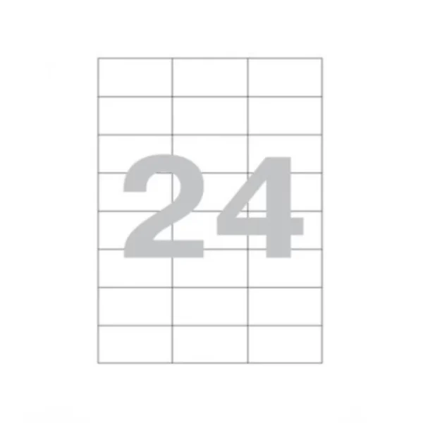 Թուղթ Promega Label 70х37 մմ 24 բաժին 1 թերթ