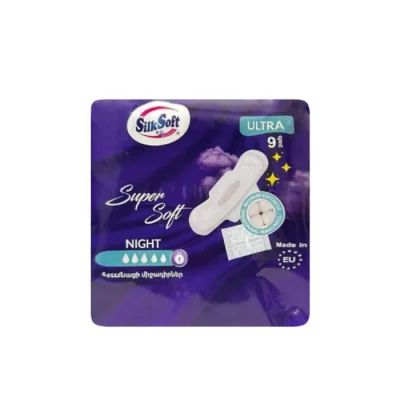 Միջադիր Silk Soft Ultra Night 9 հատ