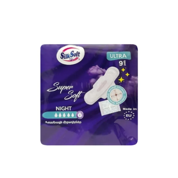 Միջադիր Silk Soft Ultra Night 9 հատ