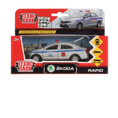 Խաղալիք ավտոմեքենա Skoda Rabit Police մետաղյա 12 սմ 3+