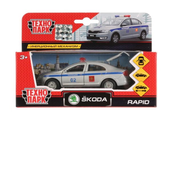 Խաղալիք ավտոմեքենա Skoda Rabit Police մետաղյա 12 սմ 3+