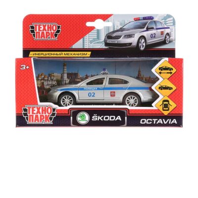 Խաղալիք ավտոմեքենա Skoda Octavia Police մետաղյա 12 սմ 3+