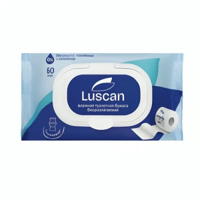 Զուգարանի թուղթ խոնավ Luscan 60 հատ