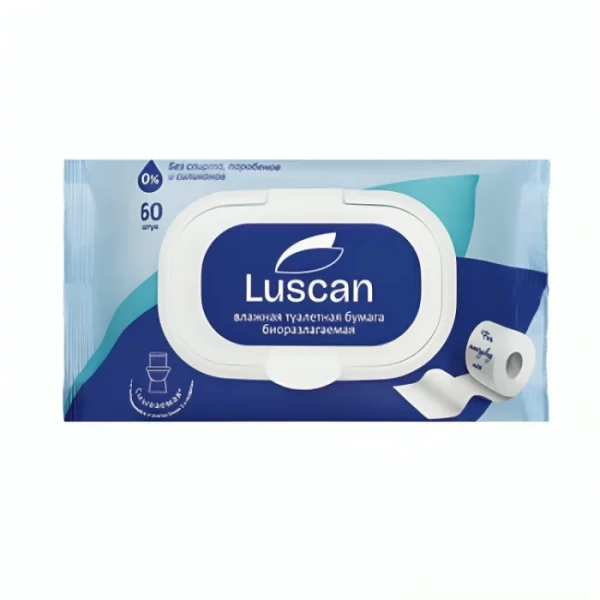 Զուգարանի թուղթ խոնավ Luscan 60 հատ