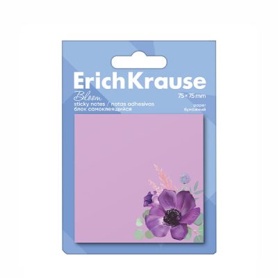 Թուղթ նշումի ինքնակպչուն ErichKrause Pastel Bloom 75х75 մմ