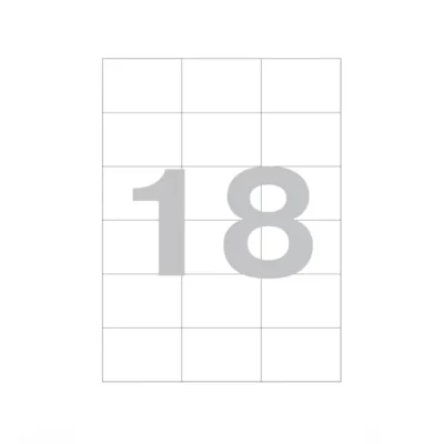 Թուղթ Promega Label 70х49,5 մմ 18 բաժին 1 թերթ