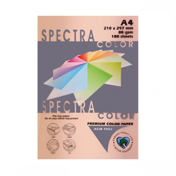 Թուղթ գունավոր Spectra Peach A4 100 հատ IT-150