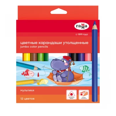 Գունավոր մատիտներ Гамма 12 գույն