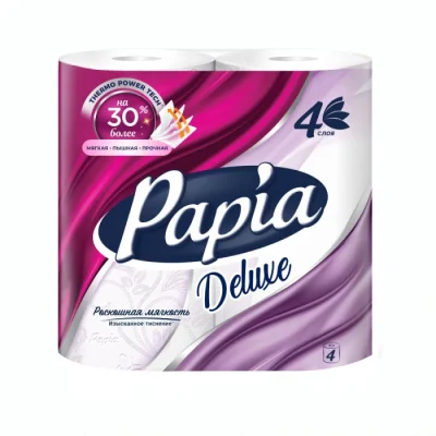 Զուգարանի թուղթ Papia Deluxe 4 շերտ 4 հատ