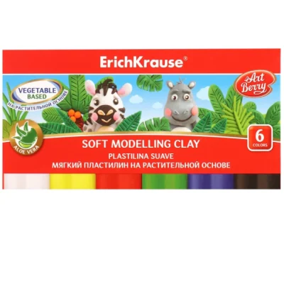 Պլաստիլին ErichKrause ArtBerry с Алоэ Вера 6 գույն