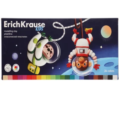 Պլաստիլին ErichKrause Kids Space Animals 24 գույն