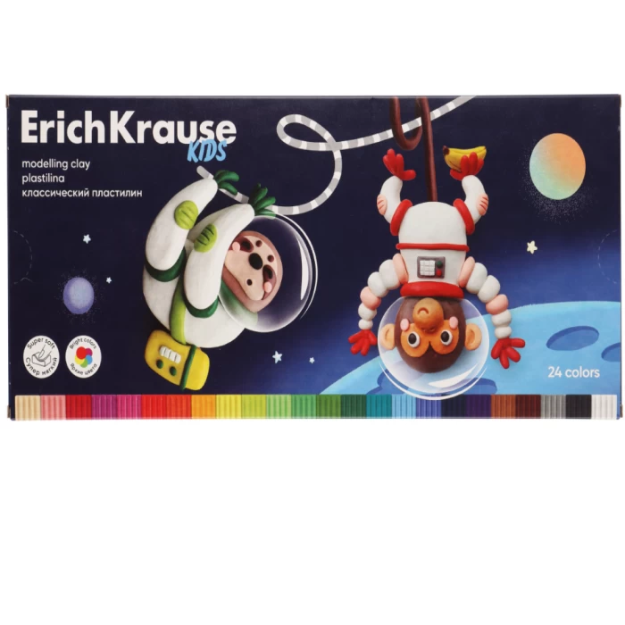 Պլաստիլին ErichKrause Kids Space Animals 24 գույն