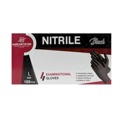 Ձեռնոց ռետինե Khachatryan Nitril Black 100 հատ